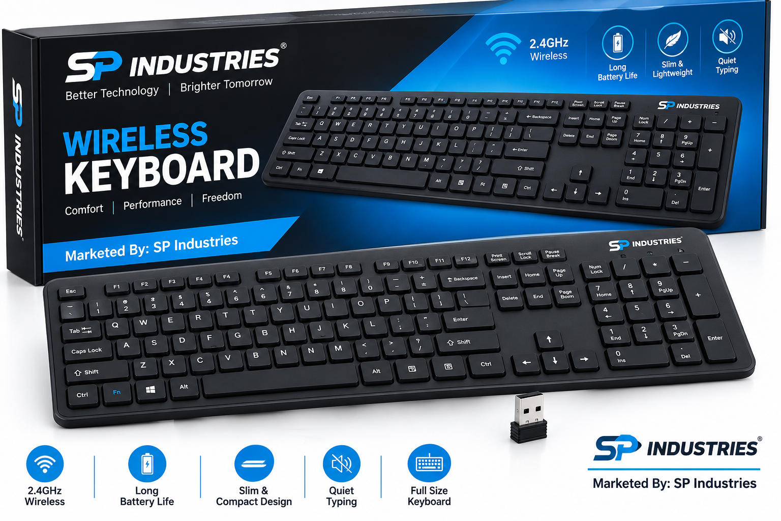 SP Industries Wireless Keyboard